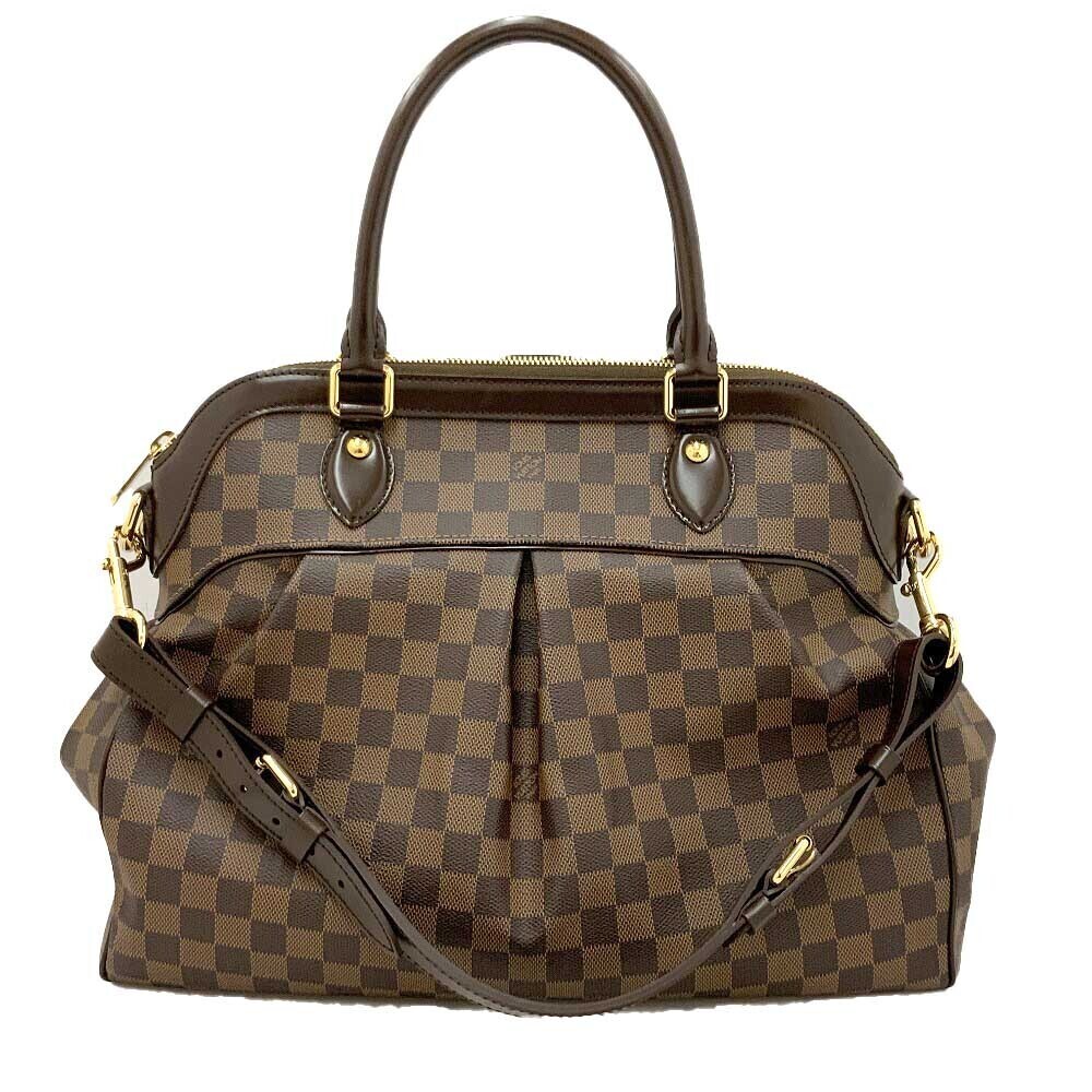 Handbag Damier Ebene Brown Trevi Bag Shoulder Red